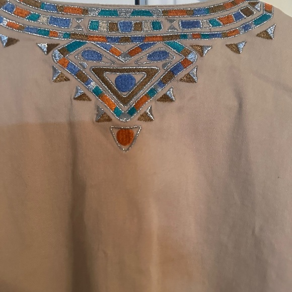 Bob Mackie Beige Embroidered Utility Jacket - Picture 2 of 5